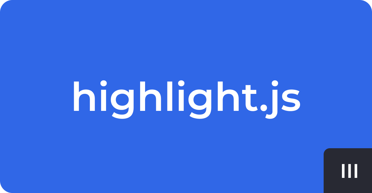 HighlightJS Image